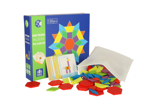PUZZLE EDUKACYJNE DREWNIANE UKŁADANKA MONTESSORI  155 ELEMENTÓW