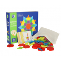 PUZZLE EDUKACYJNE DREWNIANA UKŁADANKA MONTESSORI  155 ELEMENTÓW
