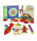 PUZZLE EDUKACYJNE DREWNIANE UKŁADANKA MONTESSORI  155 ELEMENTÓW
