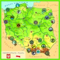 Parki narodowe - magnetyczna mapa Polski