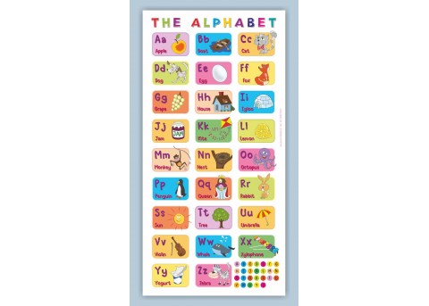 Angielski alfabet obrazkowy - mata edukacyjna