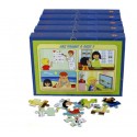 Puzzle edukacyjne "Dbam o zdrowie - higiena" (5 pudełek w zestawie)