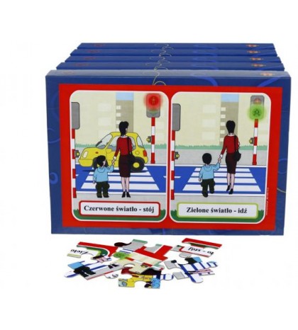 NIEDOSTĘPNE Puzzle edukacyjne "Bezpieczne dziecko" (5 pudełek w zestawie)